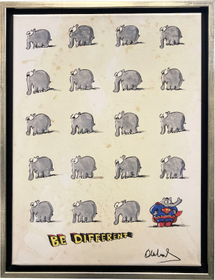 OTTO WAALKES: Be different - Superfant (Leinwanddruck)